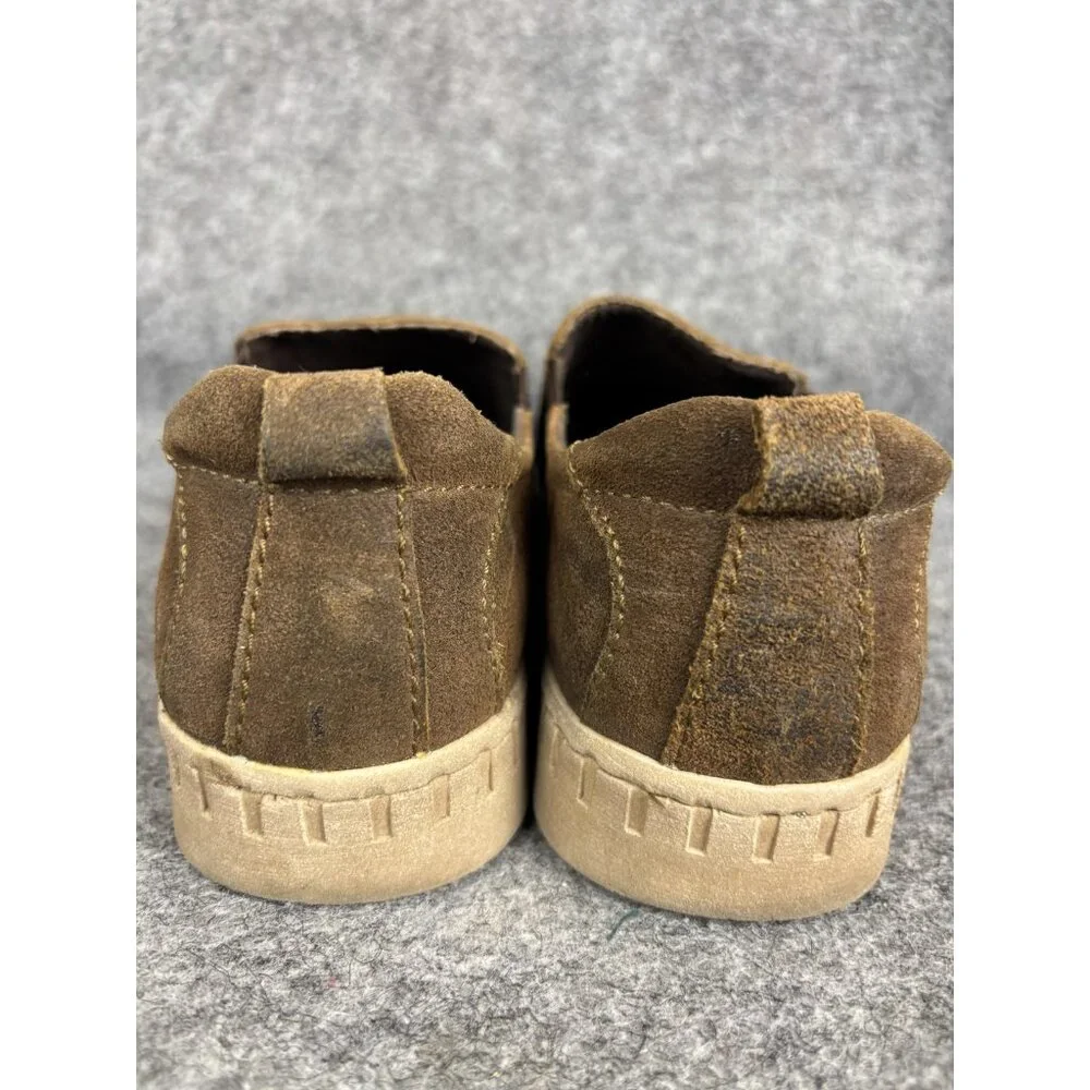 Born Shoes Womens Size 8.5 Brown Suede Slip On Loafers Casual Comfort F74223‎